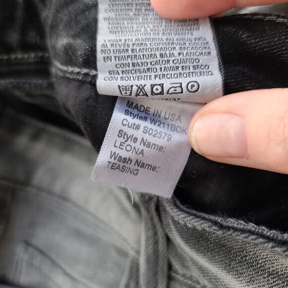 Siwy Leona Skinny Jean in‎ Teasing Wash Black Gray Ombre Size 24 - Picture 8 of 10